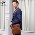 Andong Leather Messenger Bag for Men Business Fashion Briefcase Genuine Cow Leather Crossbody Shoulder Bags