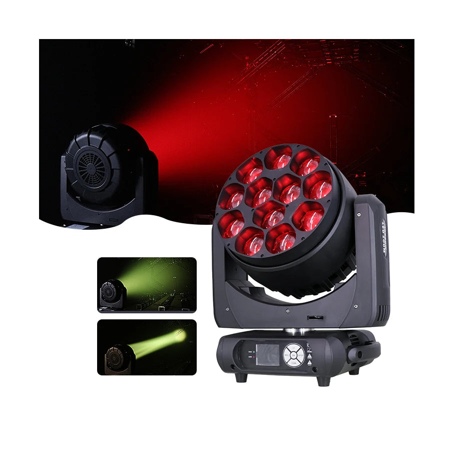 Lcd Screen 2800K-8500K 12X40W Moving Head  Led Pixel Wash Zoom Moving Light