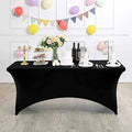Hot Sale Black Rectangle Polyester Spandex Banquet Party Wedding Table Cloths Cloth for Events
