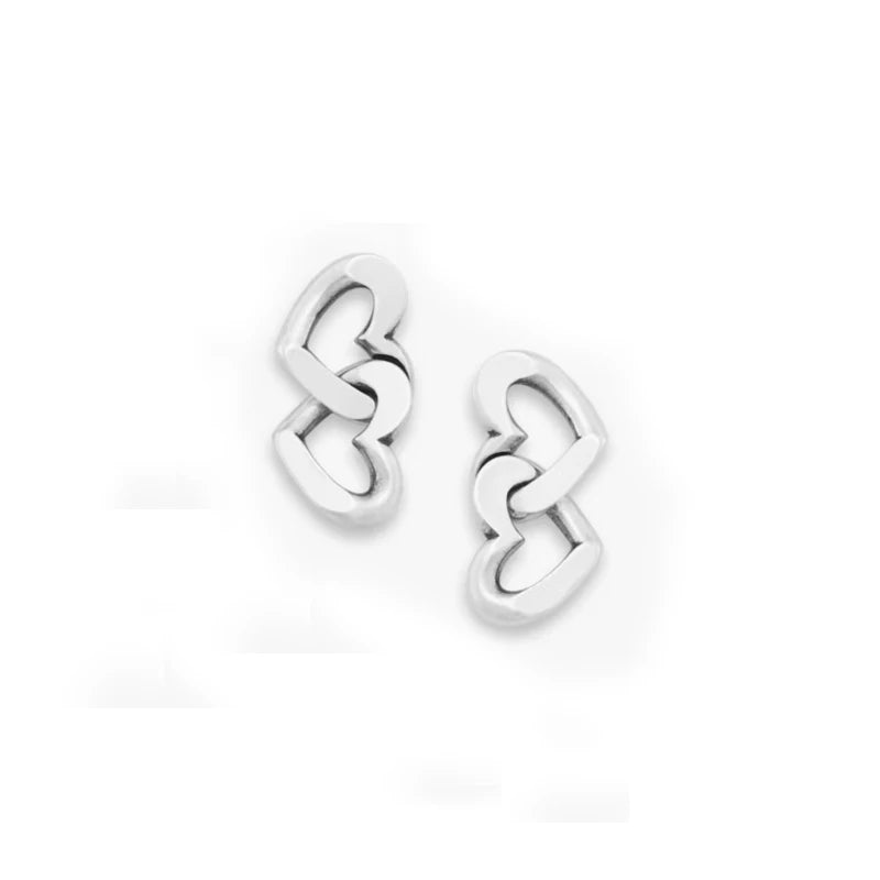 Wholesale 925 Sterling Silver Earring Antique Silver Earrings Chain of Hearts Drop Earrings for Women