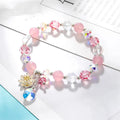 Wholesale Beautiful Cute Austrian Crystal Amethyst Sea Blue Treasure Flower 925 Silver Bracelet