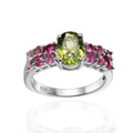 Abiding Wholesale Jewelry Natural Pink Tourmaline Gemstone 925 Sterling Silver Fashion Rings Engagement