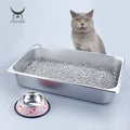 Never Absorbs Odor Stainless Steel  Large Cat Litter Box Cat Sand Box Cat Metal Litter Pan Big