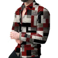 Men's Slim Fit Casual Button Down Shirt Long Sleeve Embroidered Printed Floral Dress Shirts for Office Formal Work