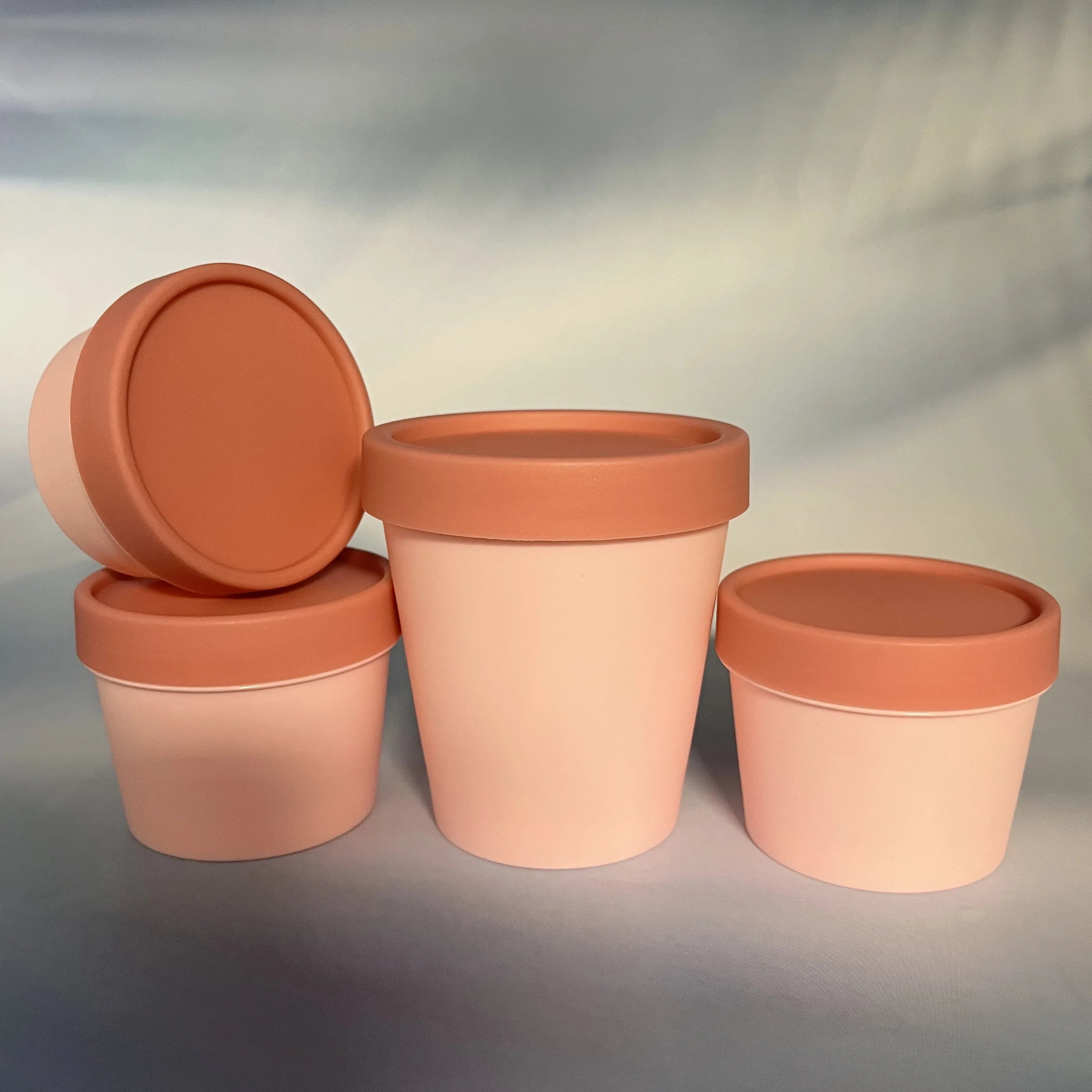 50ml100ml.150ml200ml pink Color Cute Ice Cream Face Cream Empty PP Jar/face Cream Cheap PP Jar  Mask Jar