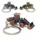 3D Wheel-Bucket Loader Model Key Chain Carryall Scraper Key Ring Key Holder Scooptram Machines Gifts Metal Wheel Loader Keychain