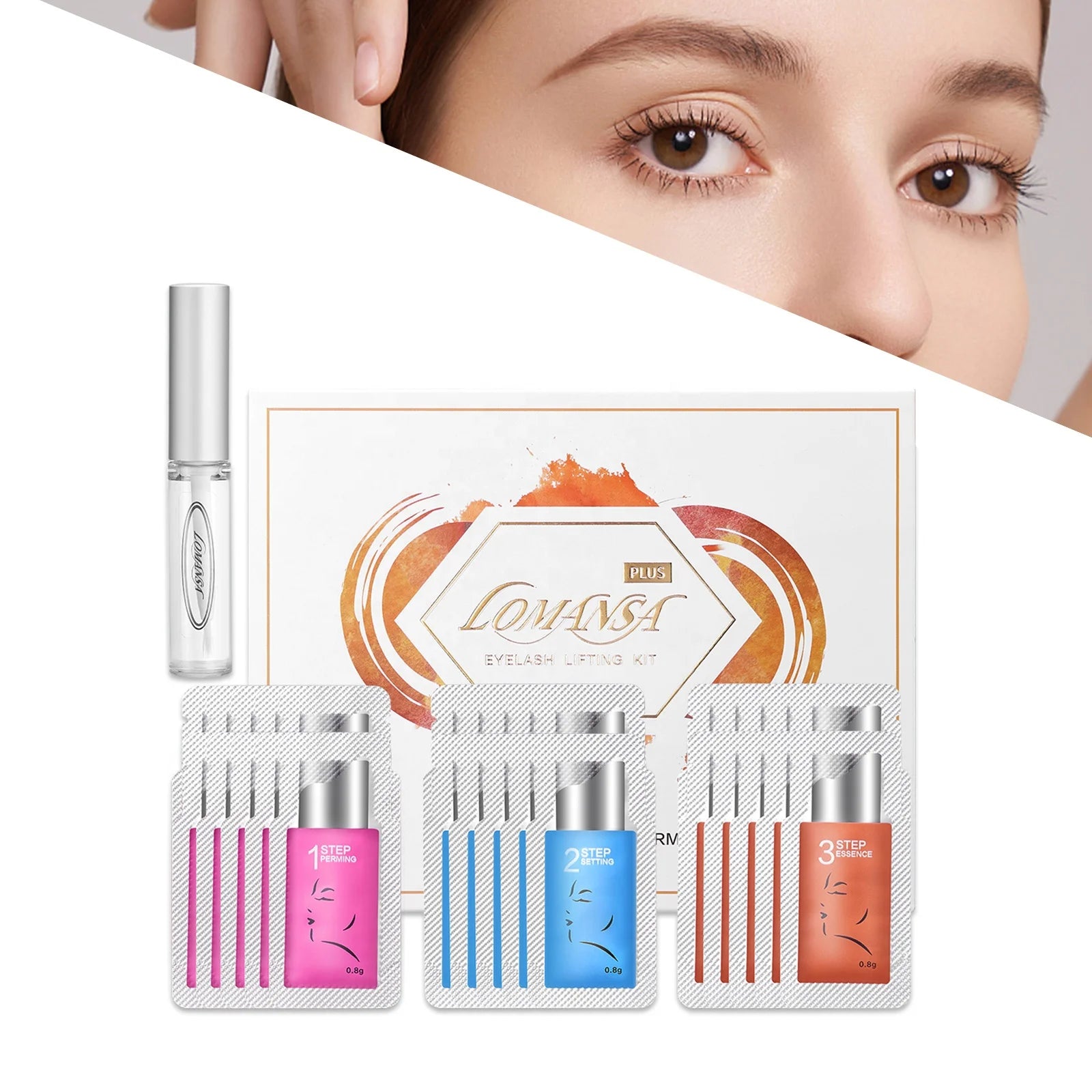 Customized Logo Eyelash Perming Kit 5 Mins Lomansa Plus Permania 5 Min Lash Lift Kit for Curling Eyelash Lashlift Perm Lomansa