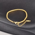 Fashion Simple Stainless Steel Chain Bracelet 18k Gold Plated Chain Bracelet Women Minimal Chain Jewelry