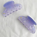 New Design 2024 Beautiful Hair Accessories Girls 8cm Acetate Hair Claw Star Moon Rhinestone Beaded Banana Shape Hair Clips