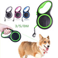 3/5/8m Leather Alloy Solid Automatic Retractable Dog Leash-Personalized & Portable for Small/Medium/Large Dogs