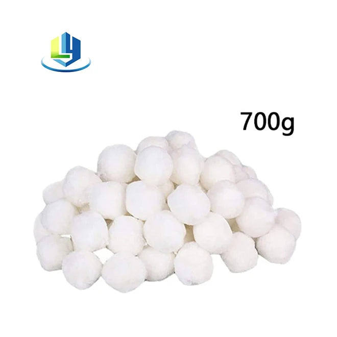 Color Sticker Plastic Bag Sand Vs Polyester Fiber Ball Filter Media 700G Filter Balls