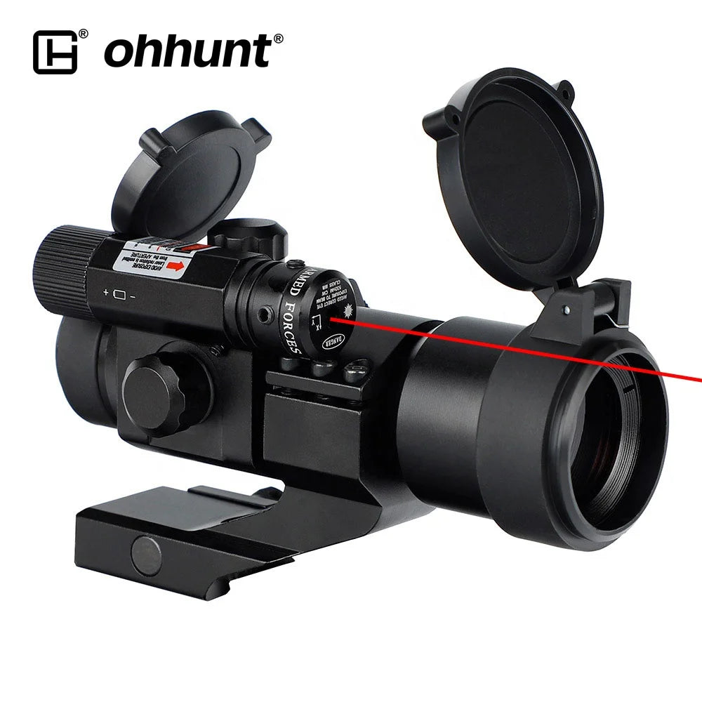 Ohhunt Tactical 1x30 Red Dot Scope Holographic Mini Collimator Tactical Red Laser Sight With 20MM Mount for Hunting