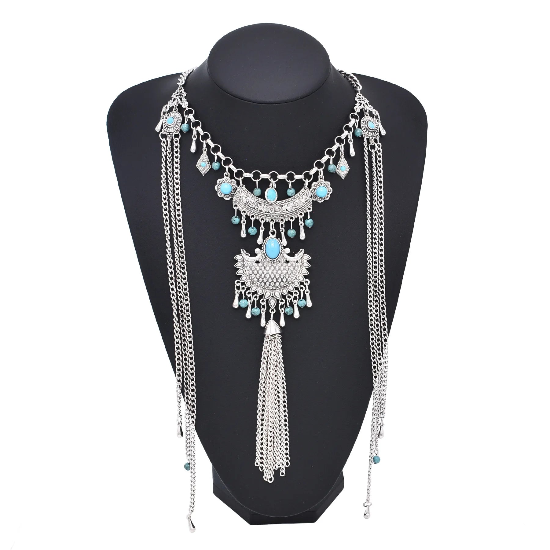Vintage Style Chains Tassel Necklace Western Exotic Wind Accessories Collar Ethnic Wind Necklaces