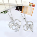 Best Selling 925 Sterling Silver Custom Gold Plated Cz Heart Love Girl and Horse Animal Pendant Necklace for Women