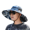 Camo Boonie Wide Brim Broad-brimmed Fisherman UPF 50+Sun Protection Men's Safari Hat Hiking Travel Fishing Bucket Hats Wholesale