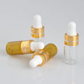 Wholesale Empty 10ML Clear Amber Glass Essential Oil Dropper Bottle With Metal Aluminum Collar Dropper Head and Glass Pipette