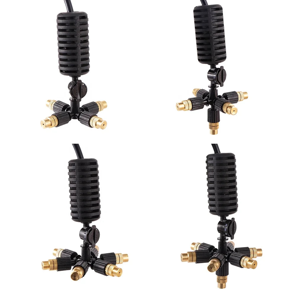 4 5 6 7 Ways Hanging Sprinkler Misting Kit With 4 mm Hose Spray Nozzle Garden Irrigation Greenhouse Drip Watering