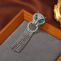 MT062309 Fashion Animal Tiger Brooch Women Alloy Rhinestones Brooch Jewelry