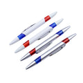 Wholesale Promotional Double-Sided Blue Ink Sports Plastic Ballpoint Pen Environment-protective Ink 1.0mm Tip Logo Pen for