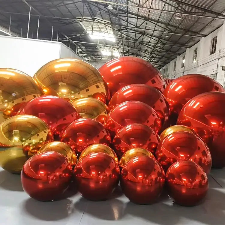 TianYi Tech Event Birthday Display Party Ball Giant Balloon Shiny Balls Inflatable Giant Balloon Mirror Decorative Shiny Balls