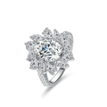 Fine Jewelry S925 Sterling Silver Wedding Rings Ladies' Engagement Moissanite Diamond Ring 18K VVS1 Fashionable Wedding Band