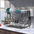 Kitchen Storage Adjustable Hanging 2 Tier Over the  Rack