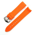 LAIHE Luxury Rubber Watch Band Curved End 19mm 21mm 22mm Durable 316 Stainless Steel Buckle Engraved/Laser Logo
