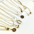 SC Fashion Stainless Steel Layered Snake Chain Necklace No Fade 18K Gold Plated Carved Letters Square Disc Heart Necklace Women