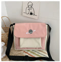 Casual Contrast Color Women's Shoulder Bags Commute Portable Ladies Crossbody Bag High Capacity Simple Female Book Tote