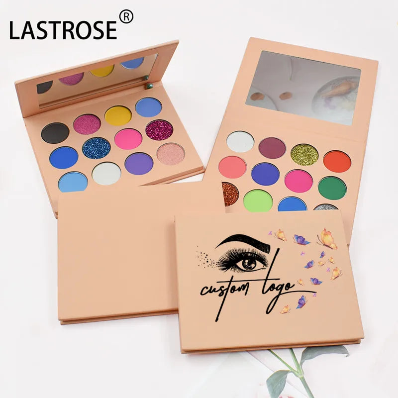 12 Colors Eye Shadow Private Label Professional Cardboard Makeup OEM Color Shimmer Matte Palette Eyeshadow