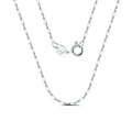 RINNTIN SC01 Fashion  Women Men Jewelry Italian 925 Sterling Silver 1.0mm Twisted Link Chain Necklace