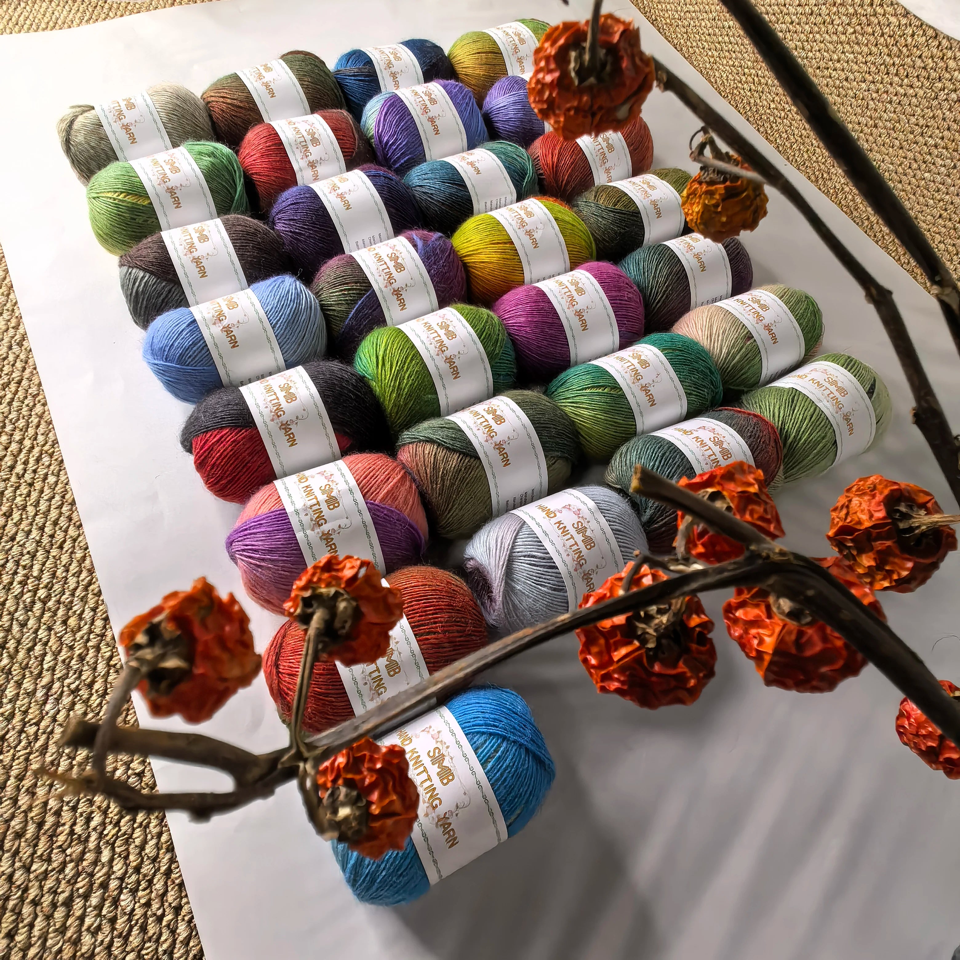 Manufacturer Multicolor 100% Wool Lana Roving Yarn for DIY Crochet Weave Sweater