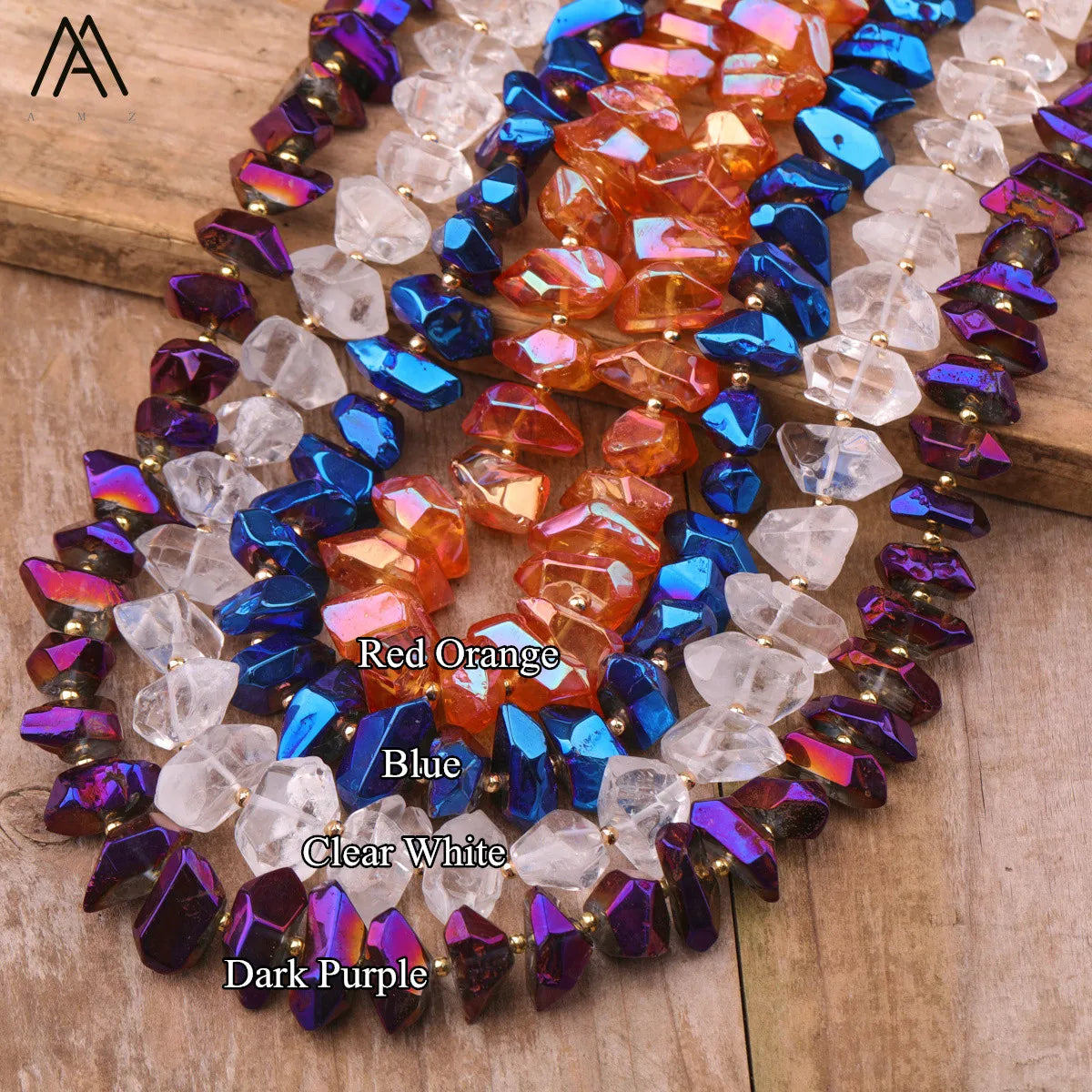 Boho Style Crystal Necklace Chokers with Gold Chain Chakra Stone Fashion Jewelry for Party & Wedding Healing Energy Jewelry Gift