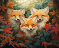 Chenistory  Diamond Painting Fox Cross Stitch Embroidery Animal Full Round Diamond Art Tree Modern Home Decoration