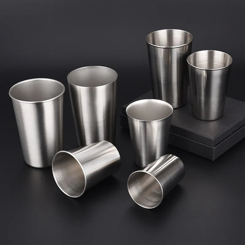 Wholesale Custom Logo Reusable Metal Travel Mug 12oz Stainless Steel Drinking Water Coffee Mug Tumbler Cup Set