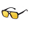 STY22749 Fashion Men Green Pilot Sunglasses Women Retro High Quality Eyewear Yellow Double Bridge Square Wholesale Sun Glasses