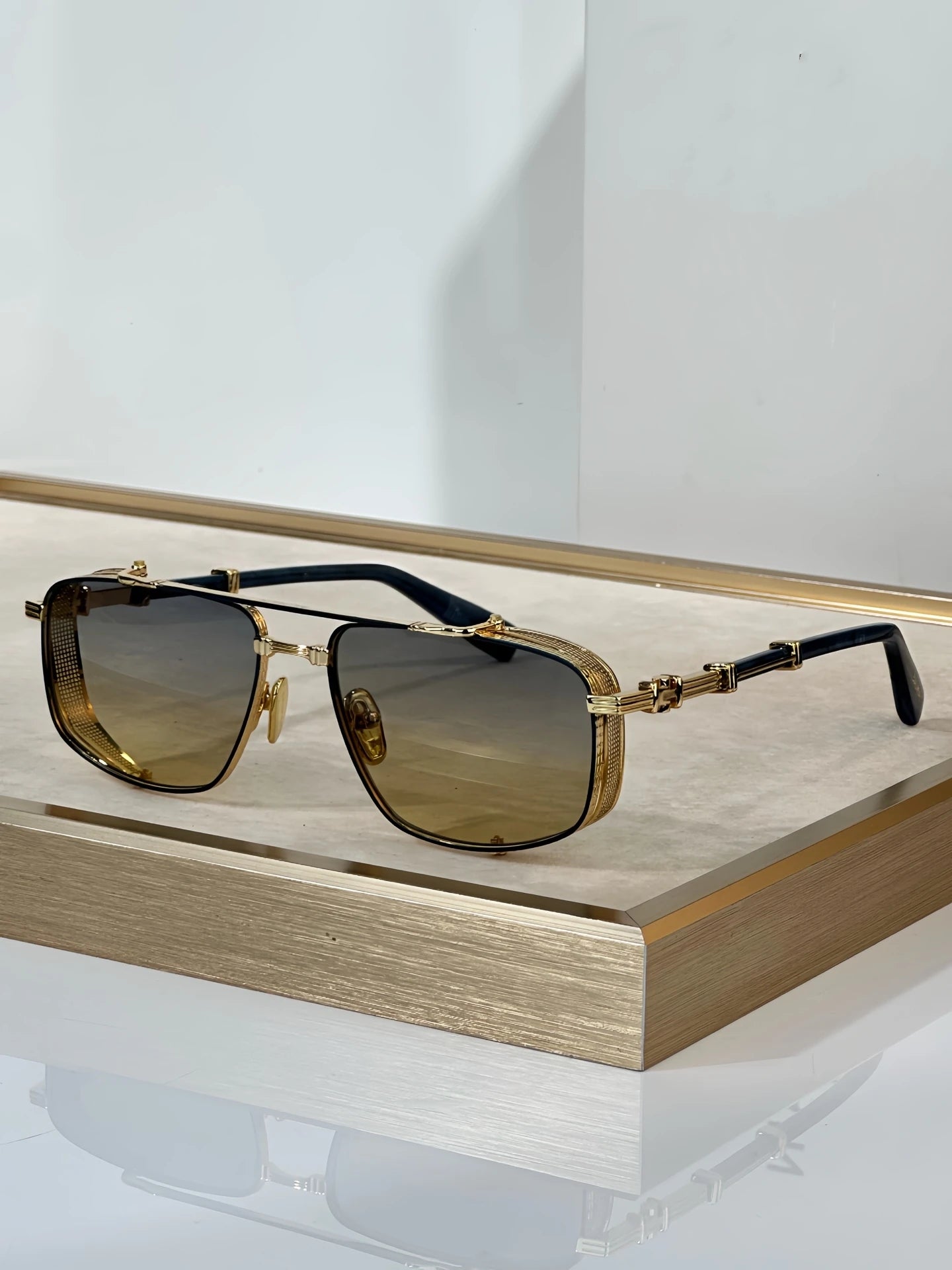 Top Luxury Men's square Framed Metal Sunglasses Brand Design Sunglasses Classic Metal Glasses 2025 Driving Sunglasses