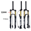 High-strength MTB Straight Tube Fork Magnesium Aluminum Alloy Front Suspension Fork Air Damping 26 27.5 29 Inch Bicycle Fork