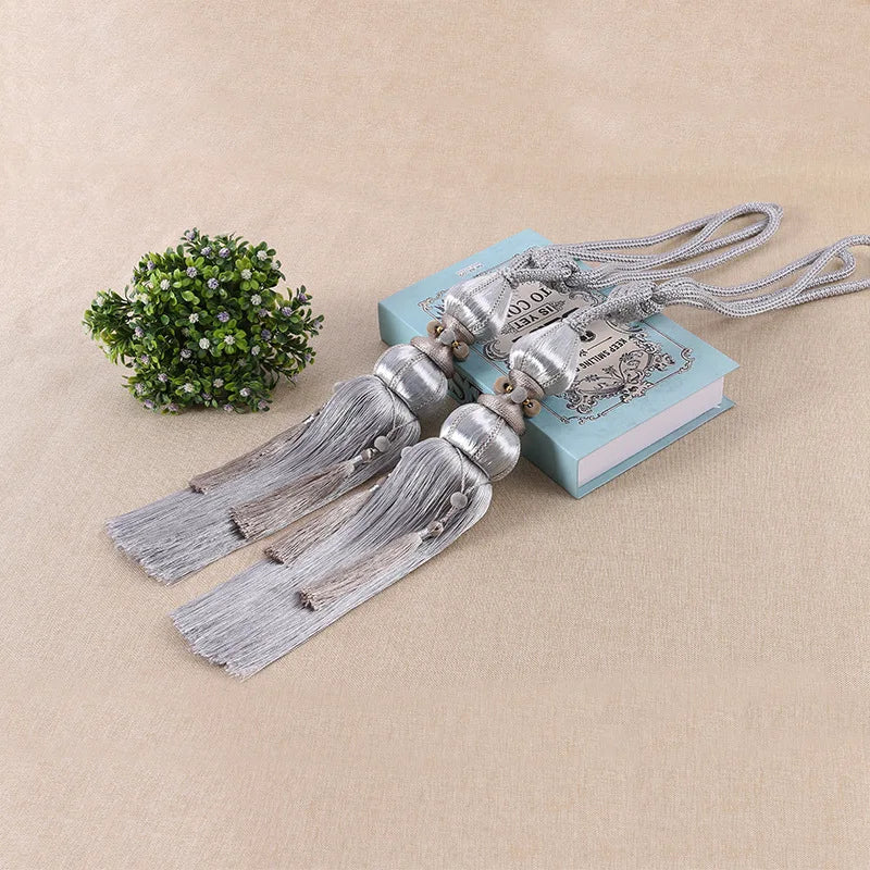 Wholesale European Style Curtain Rocket Ball Rope Hanging Ball Tassel Tie Rope Curtain Decoration