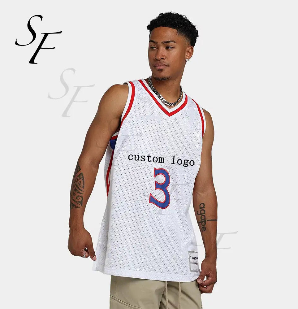 Custom Logo Latest Plus Size Mesh Sublimation Embroidery 100% Polyester Mens Blank Basketball Jersey Design for Men