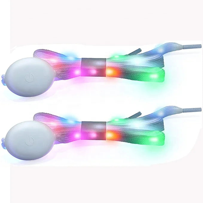 Multi Color LED Light up Shoe Laces Nylon LED Shoelaces with Flashing Shoe Laces for Party Favors Hip-hop Dancing
