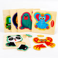 Wooden 3D Jigsaw Puzzle Cartoon Animal Intelligence Children Educational Shapes Learning Jigsaw Toys for Kids Boys and Girls CE