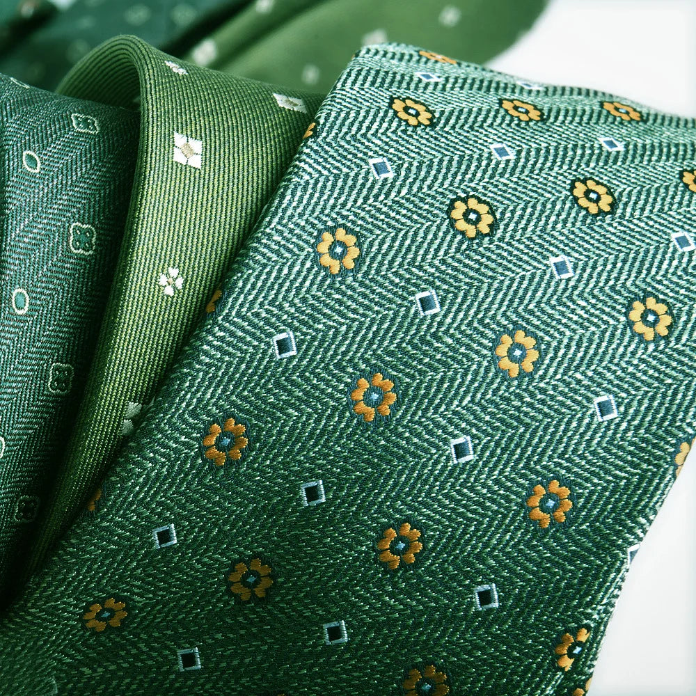 Men's Tie Cravat Jacquard Luxury Small Floral Pattern Wedding Necktie