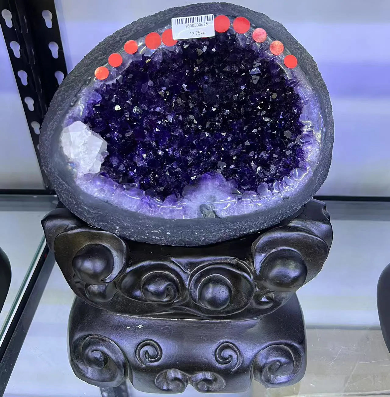 Natural Amethyst Cathedral Decoration Amethyst Calcite Cluster Dark Purple Amethyst Geode for Decor Fengshui