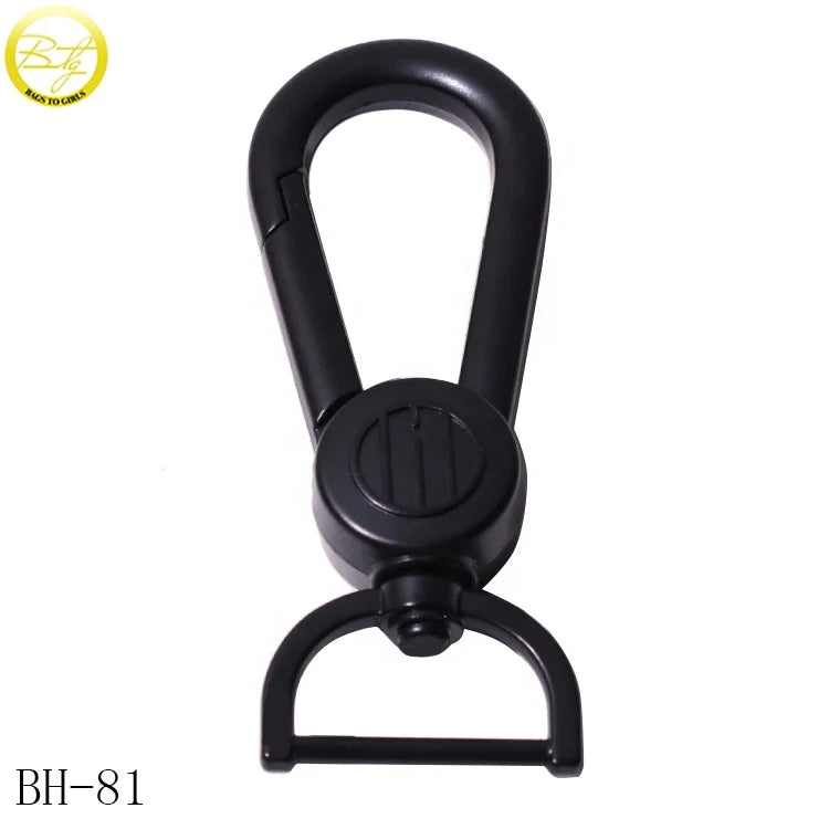 Factory Made Hardware Luggage Metal Ring Clips Zinc Alloy Adjustable d Buckle Reflective Spring Hooks for Bags