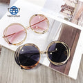 Teenyoun Big Frame Circular Double Ring for Women Style Designer Gradual Change 2023 Sun Glasses Sunglasses