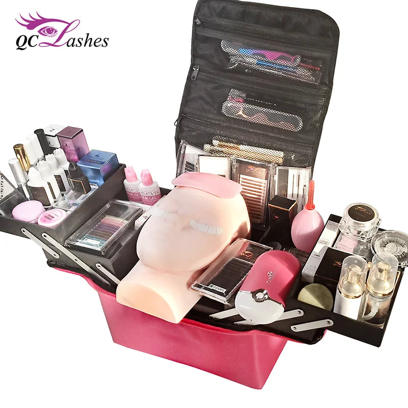 Eyelash Extension Kit Set Beauty Salon Bag Box Lash Lift Kits Professional Eyelashes Make up Tool for Beginners Training Kit