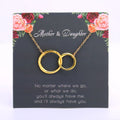 Two Interlocking Connecting Infinity Double Circles Mother's Day Mother Daughter Grandmother Mom Granddaughter Jewelry Necklace