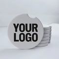 Custom Designed Matte Ceramic Car Coaster Cup Holder with Absorption Function and Finger Notch Nice and Cheap