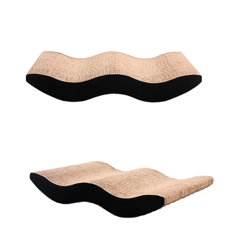 Customized Eco-Friendly Carton Undulating Type Modern Corrugated Interactive Cat Scratcher Scratching Board for Indoor Use